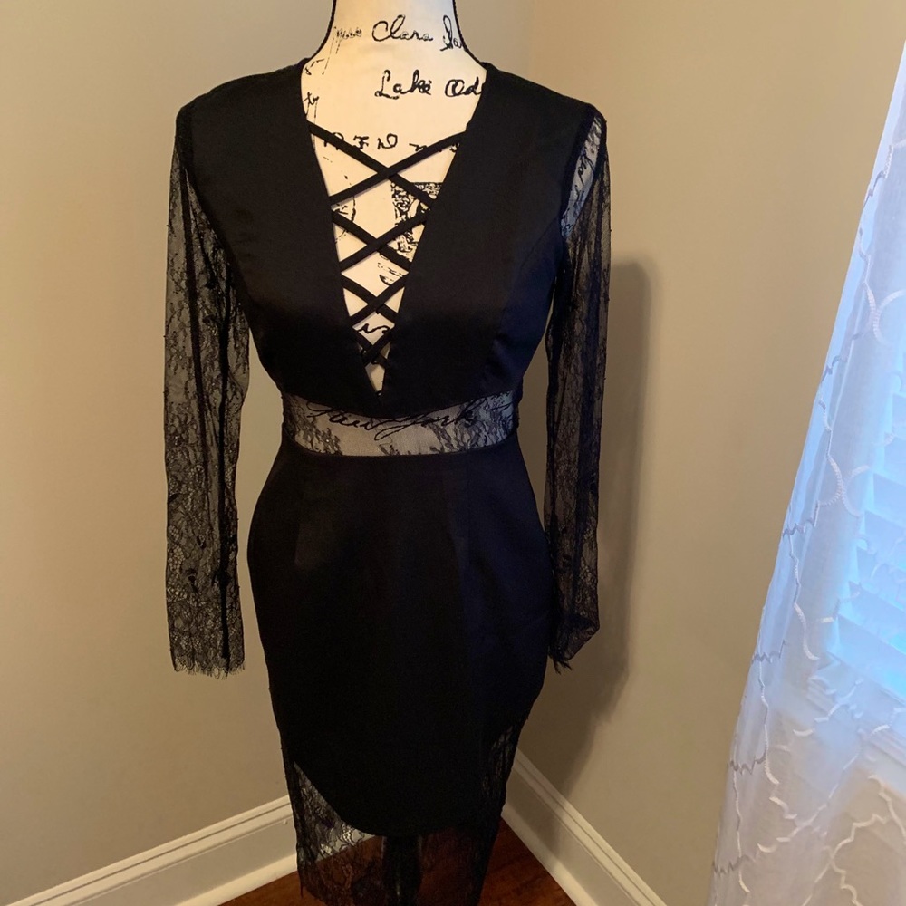 Long sleeve lace dress
